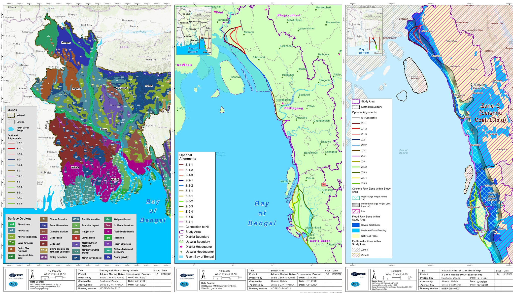 Application of GIS on Marine Drive Expressway, Bangladesh (Part 1)