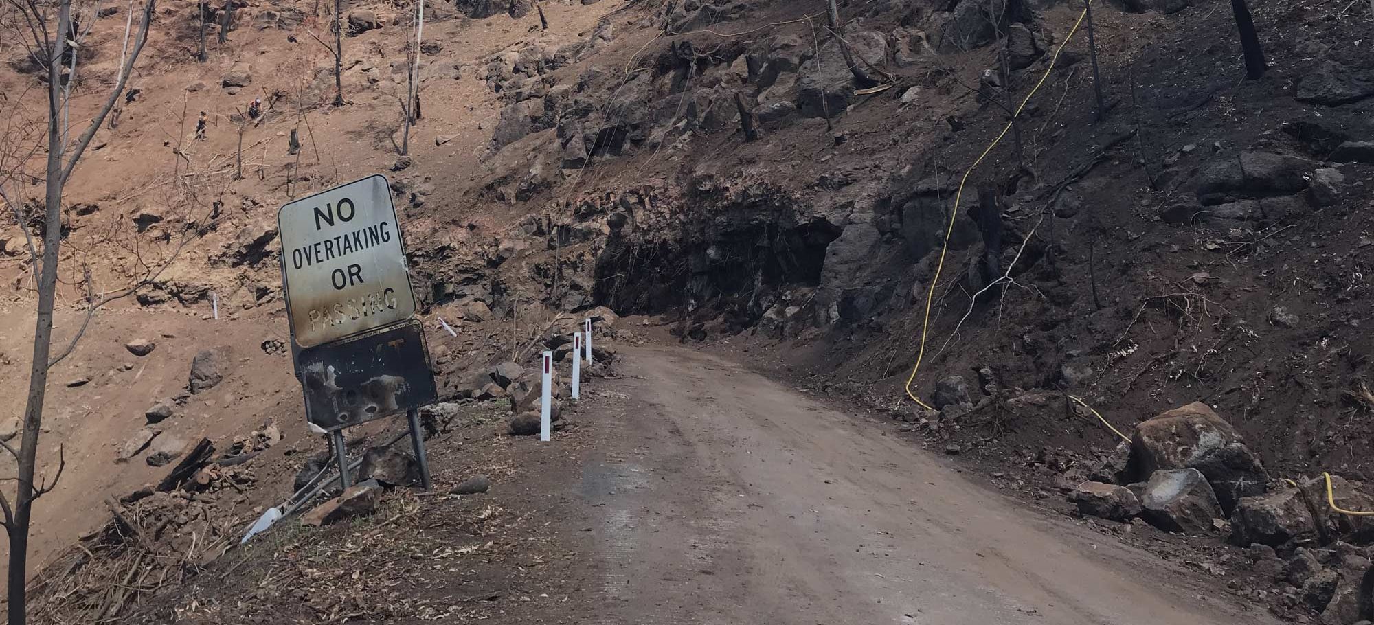 Binna Burra Road Fire Damage